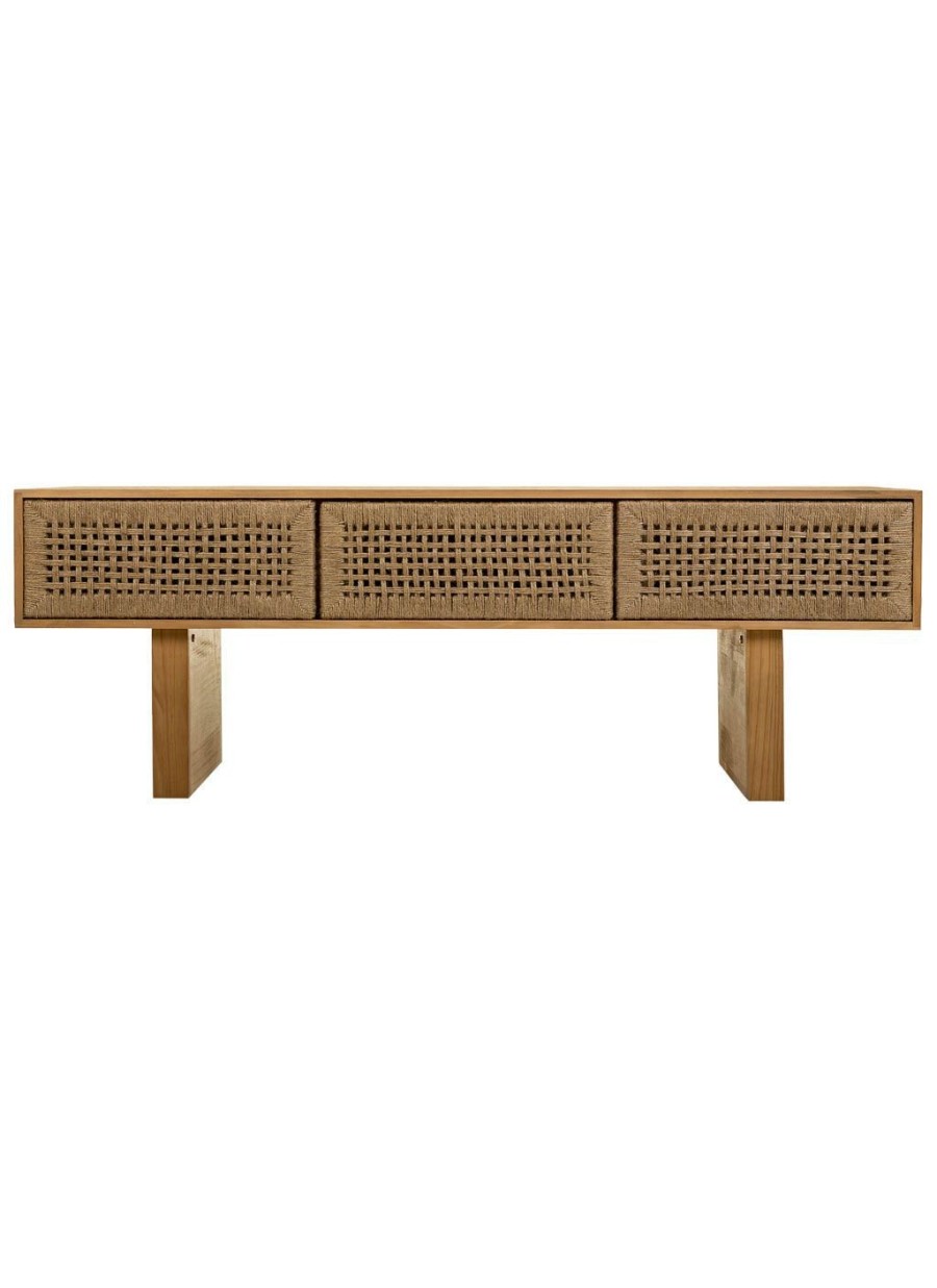 Mesa De Centro Madera Y Cuerda...