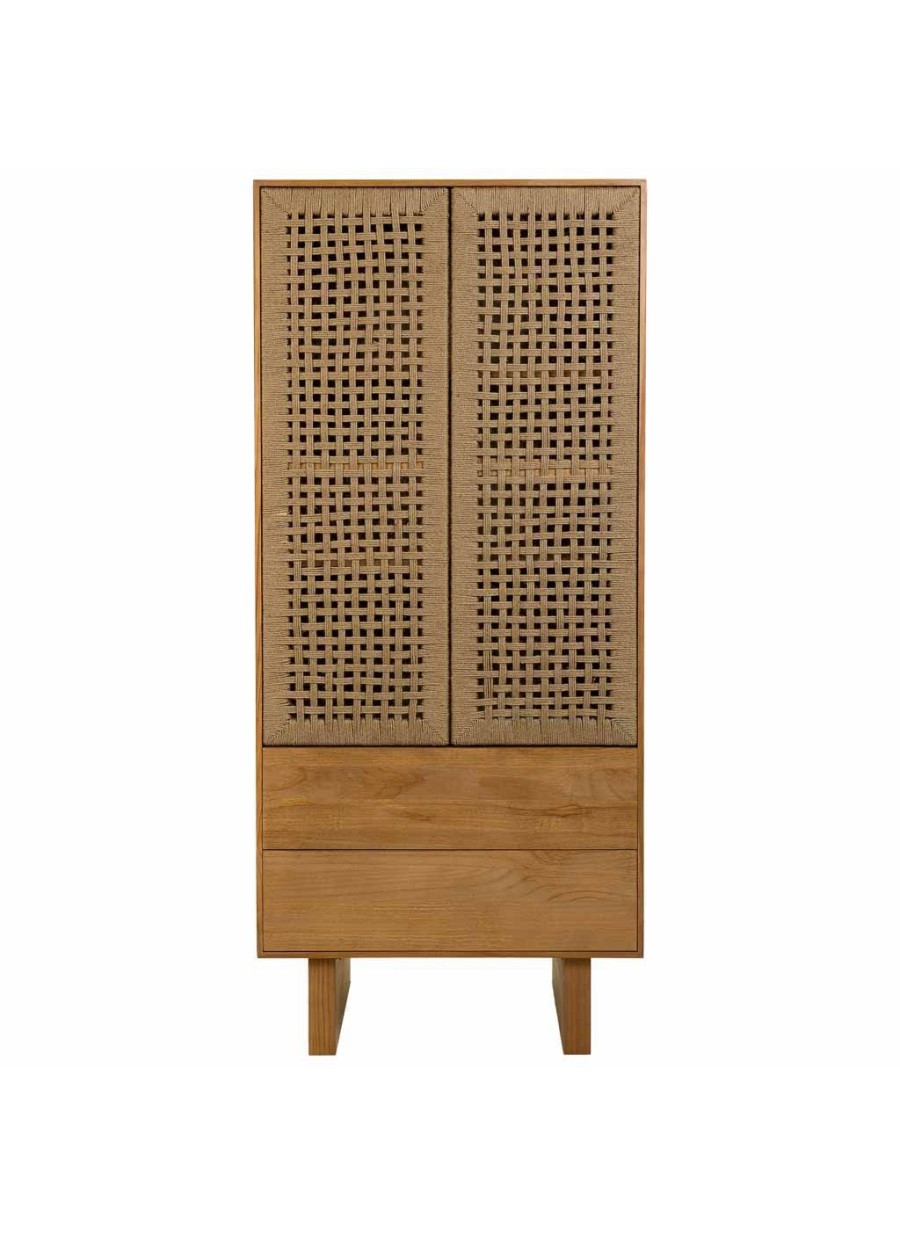 Armario De Madera Y Cuerda Trenzada...
