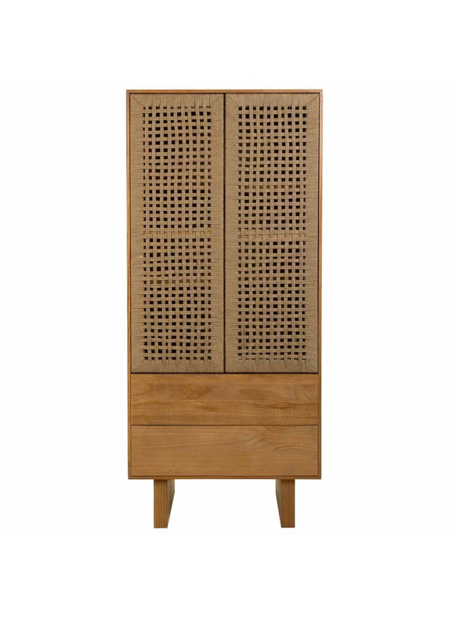 Armario De Madera Y Cuerda Trenzada...