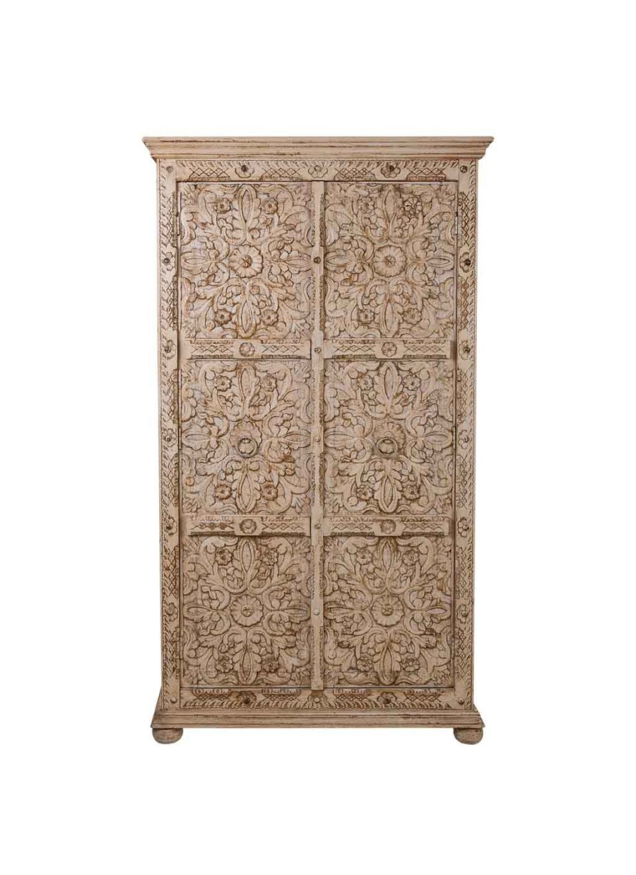 Armario De Madera Artesanal Blanco...