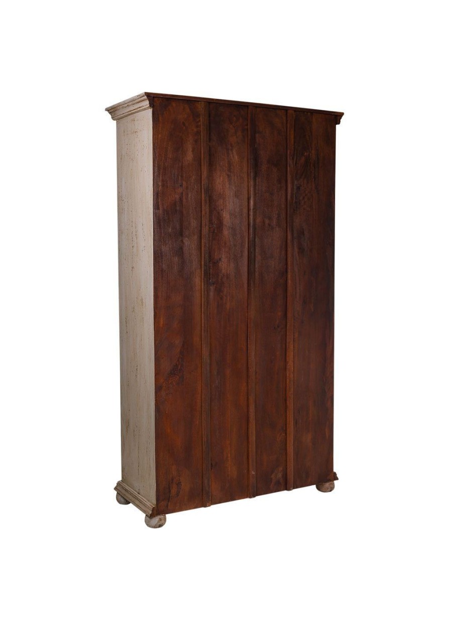 Armario De Madera Artesanal Blanco...