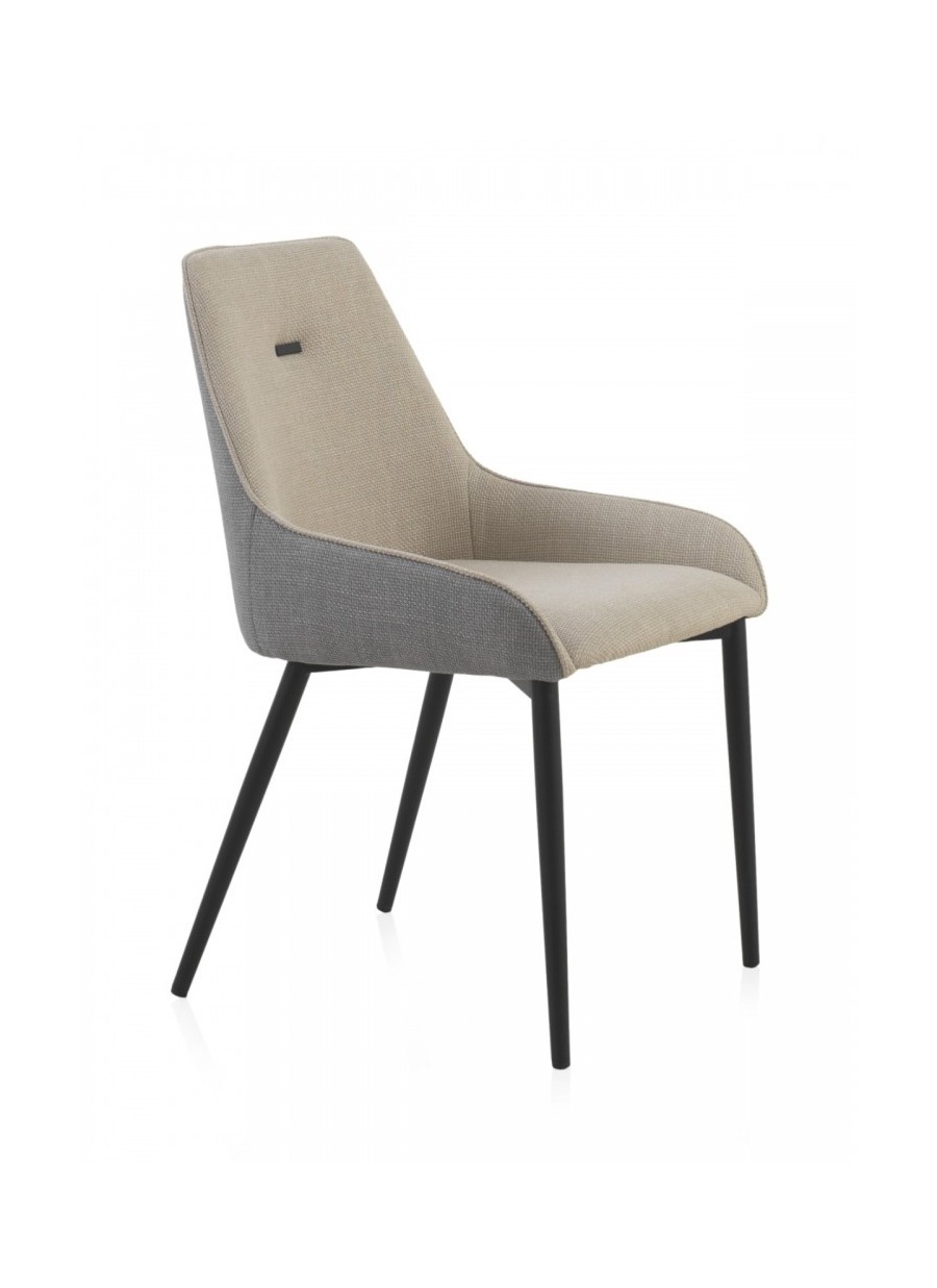 Silla Ingrid Tapizadas Gris/Beige...