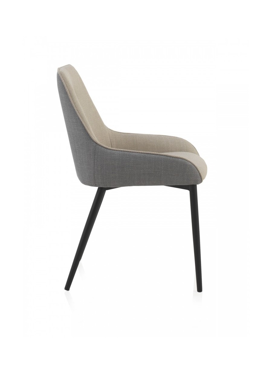 Silla Ingrid Tapizadas Gris/Beige...