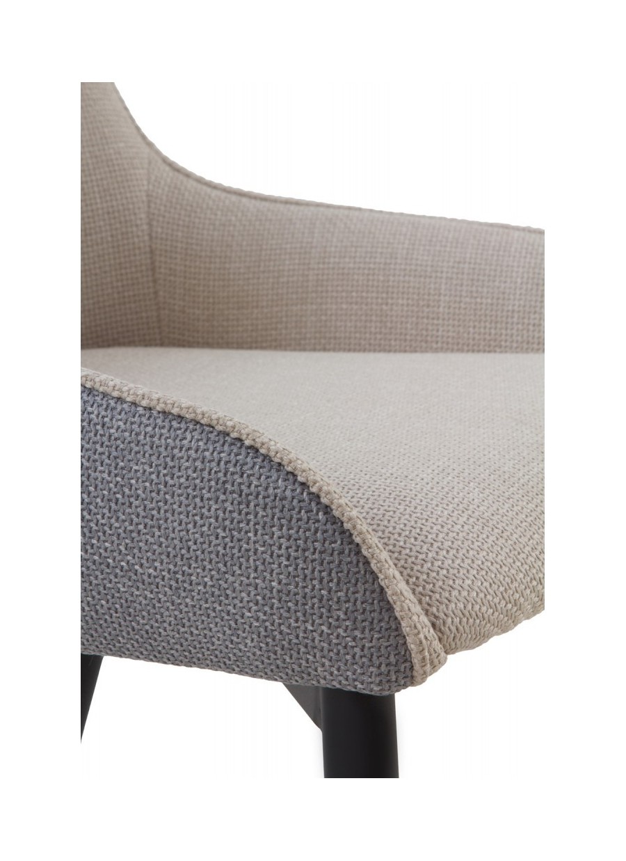 Silla Ingrid Tapizadas Gris/Beige...