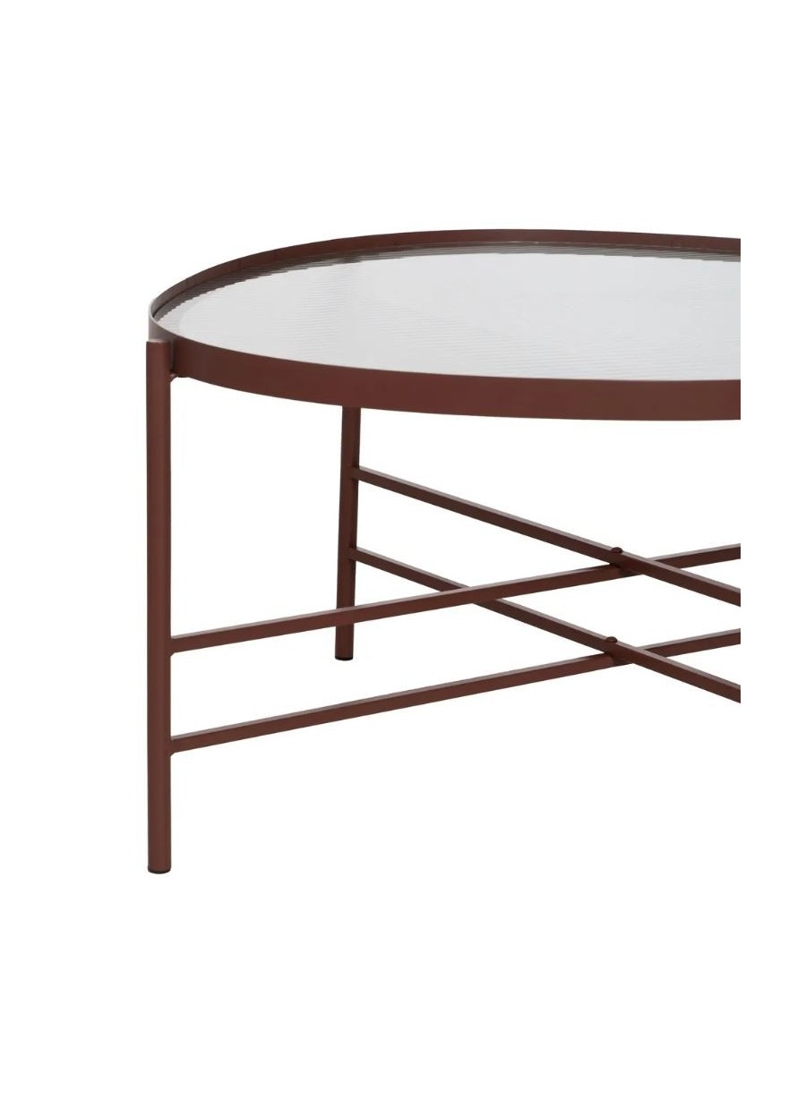 Mesa Red Metal y Cristal 78x68x37cm