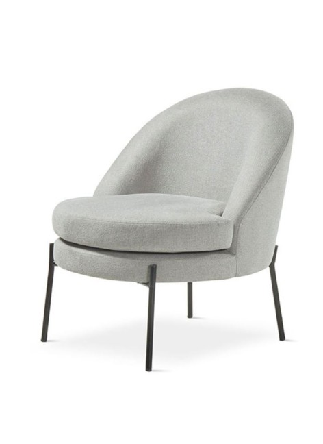 Butaca Oval Gris 71x73x78 cm