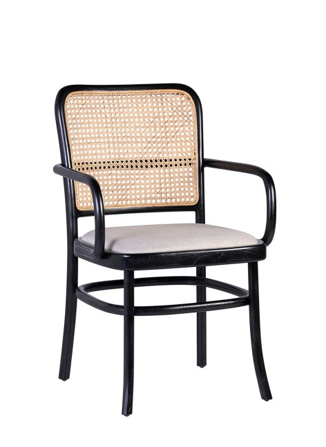 Sillón Teka Negro Tapizado...