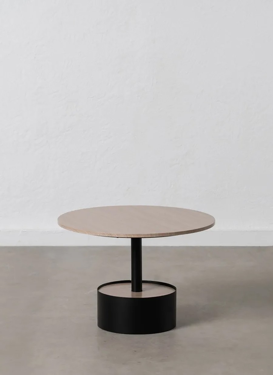 Mesa Cadiz Madera y Metal 65x65x37,5cm