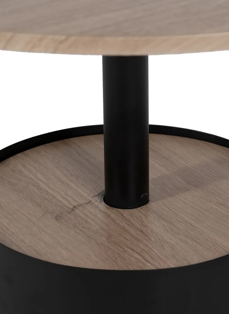 Mesa Cadiz Madera y Metal 65x65x37,5cm