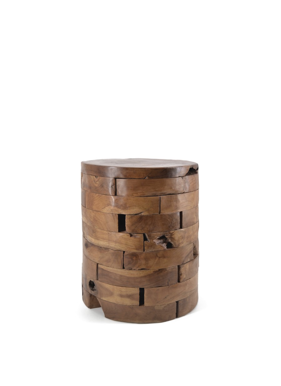 Mesita Teka Troncos Horizontales 35 x 35 x 45cm Ref. 1460/163051Moycor