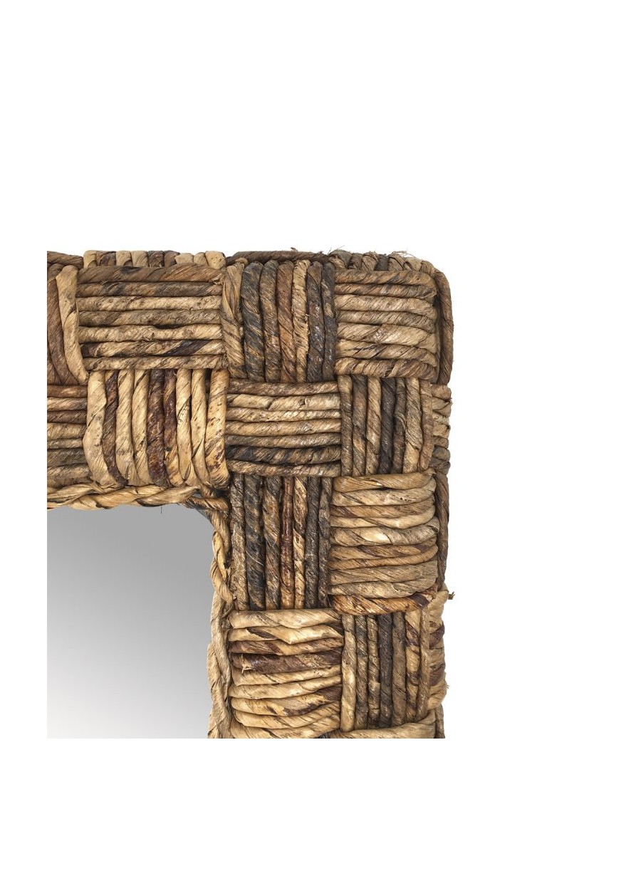 Espejo Rattan cuerda 80x5X100
