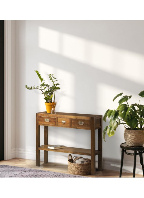 Consola Star 3 Cajones y 1 Estante 96x27x80 Ref. 1046/30213 Moycor.