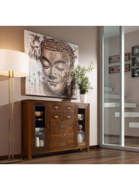 Consola Star 2 Puertas y 3+4 Cajones 115x27x89 Ref. 1046/30314 Moycor.