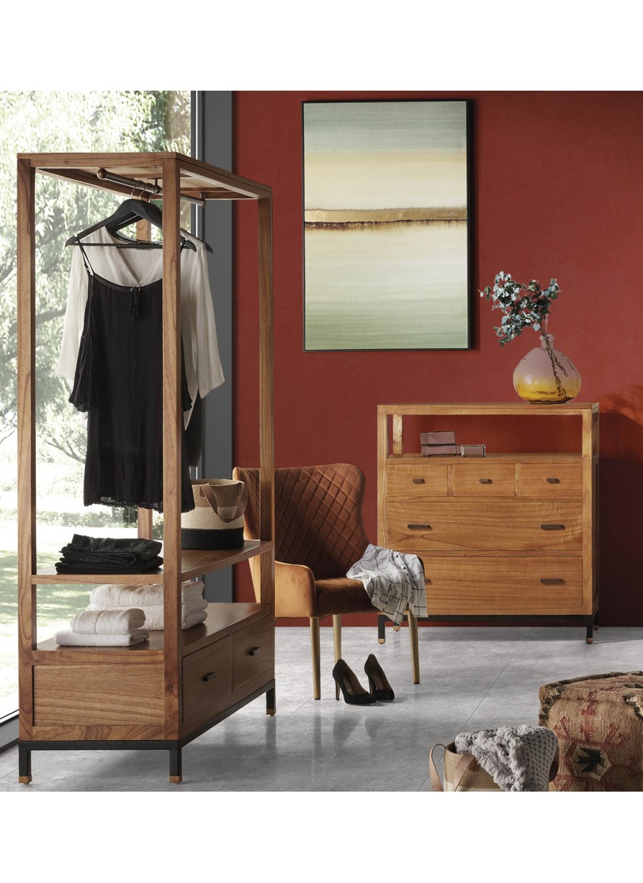 Cómoda Madhu 3+2 cajones 100x45x110 cm