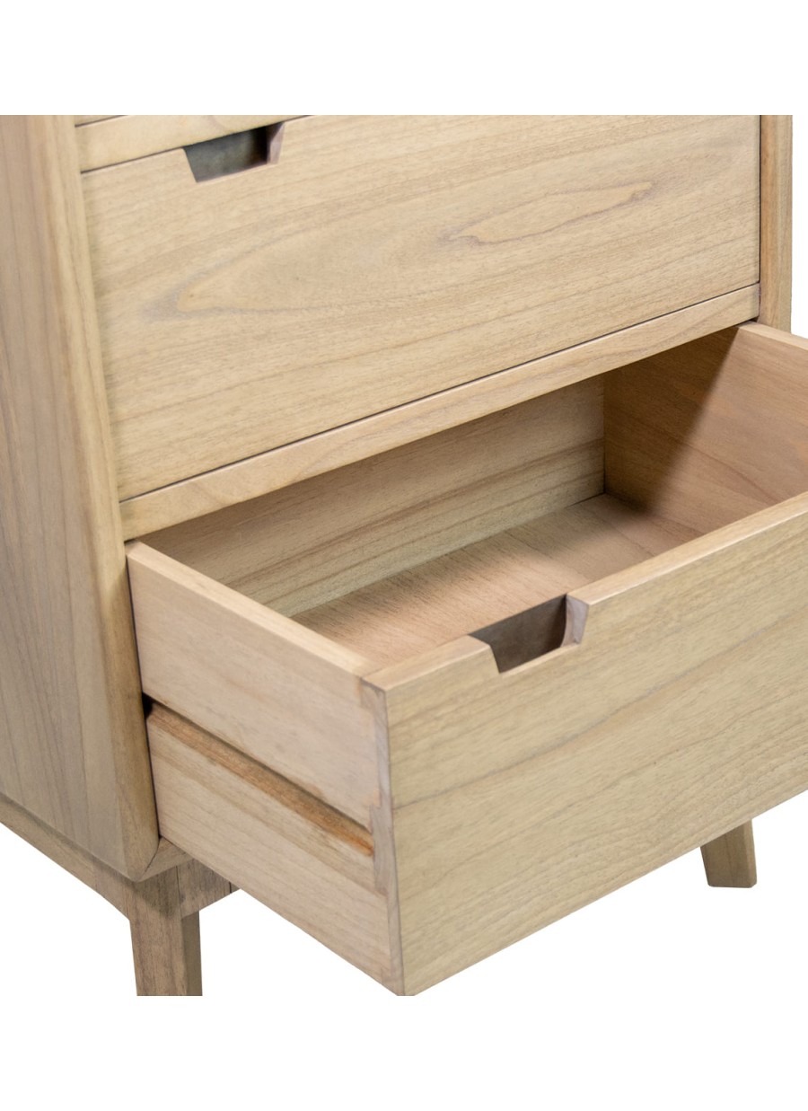 Cómoda Alta Scandi 4 Cajones 1 Hueco...