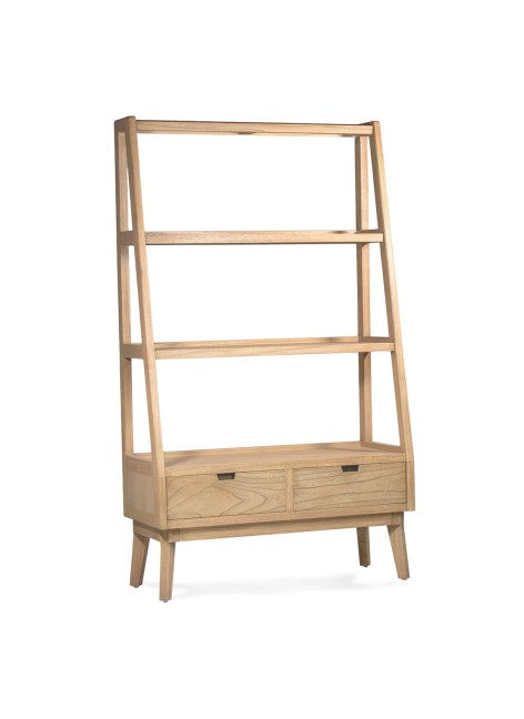 Librería Scandi 3 Estantes 2 Cajones 100x16-40x170cm 2