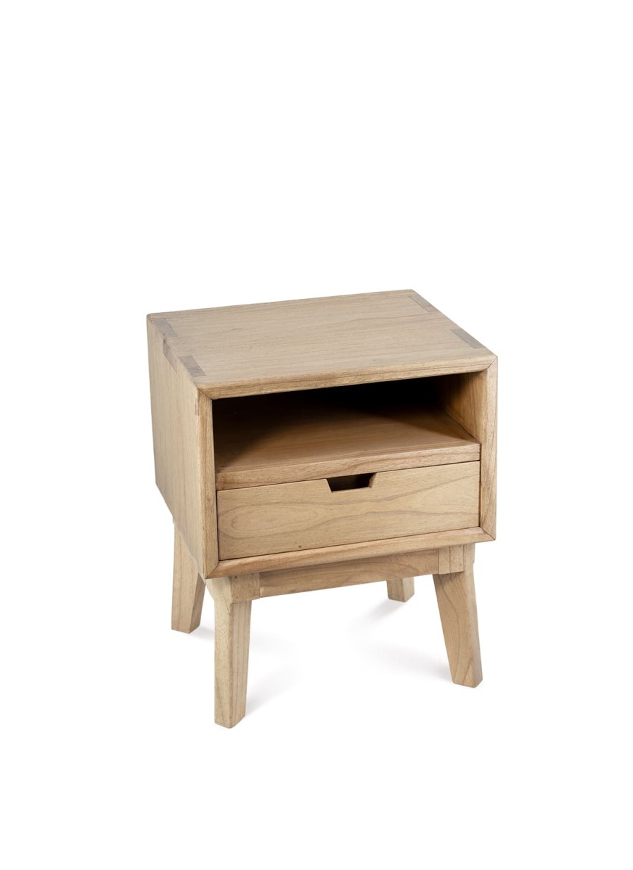 Mesita Scandi 1 Cajón 1 Hueco 45x40x55cm Ref. 1046/318009Moycor.