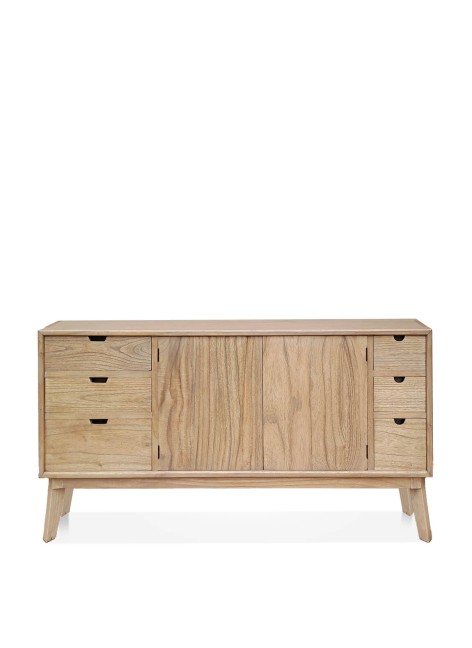 Buffet Scandi 6 Cajones 2 Puertas 160x45x84cm Ref. 1046/318011Moycor.