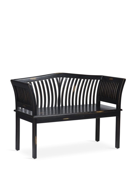 Banco Kartini Negro 2 Plazas 117x47x76cm Ref. 1046/39005N Moycor.