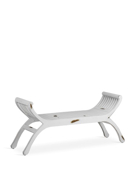 Banco Yuyu Blanco 2 plazas 120x37x60 Ref. 1046/39013B