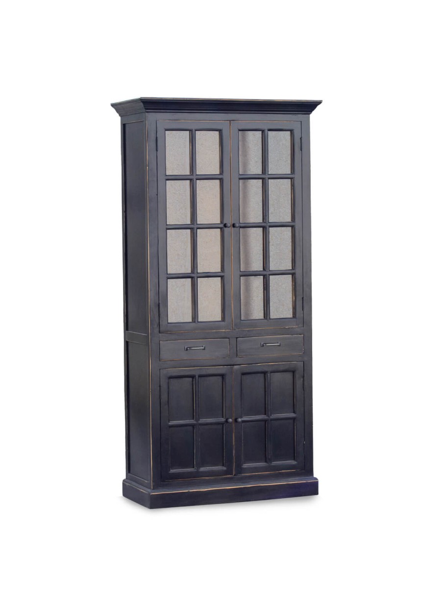 Vitrina Cordoba 2 Cajones 4 Puertas Negra 100x45x205 Ref. 1046/6180102Moycor