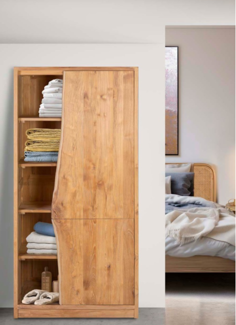 Armario Teka Atlanta 2 Puertas 8 Estantes 90x50x190cm