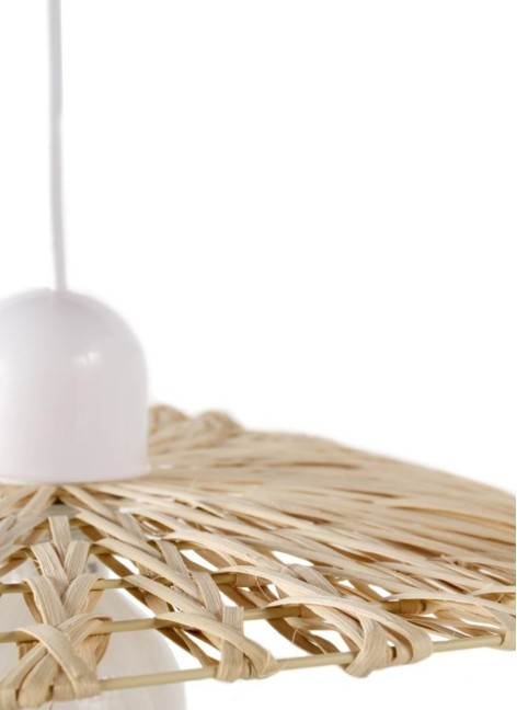 Lámpara de techo de ratán... 2