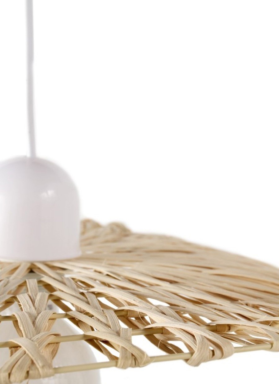 Lámpara de techo de ratán 50X50X10