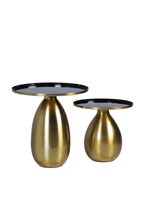 Mesa Auxiliar Dorada S/2 50x50x52 / 40x40x39