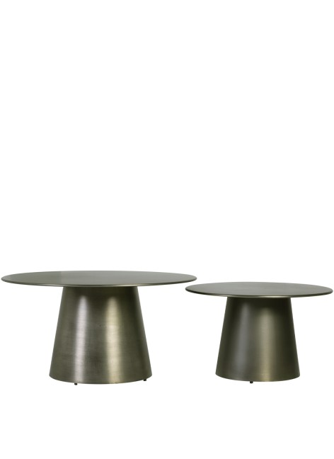 Mesa Centro Dorada S/2 80x80x40 / 60x60x37 2