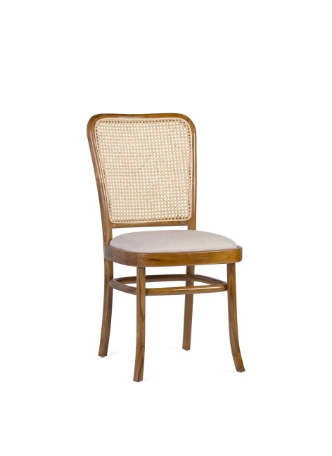 Silla Teka Tapizada 45x53x86 cm