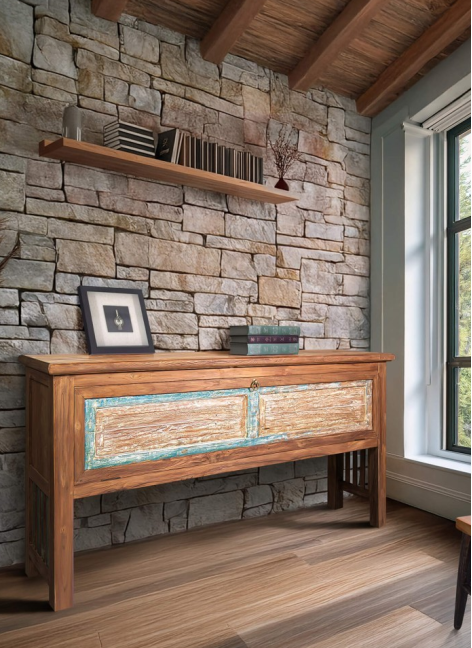 Consola Merida Teka Reciclada 1 Puerta 180x40x84 cm