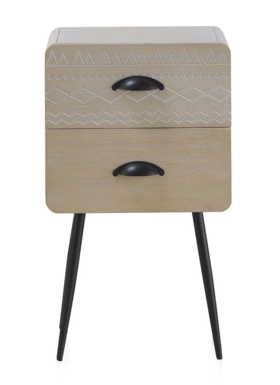 Mesita Born 2 Cajones 37x30x50.5 cm