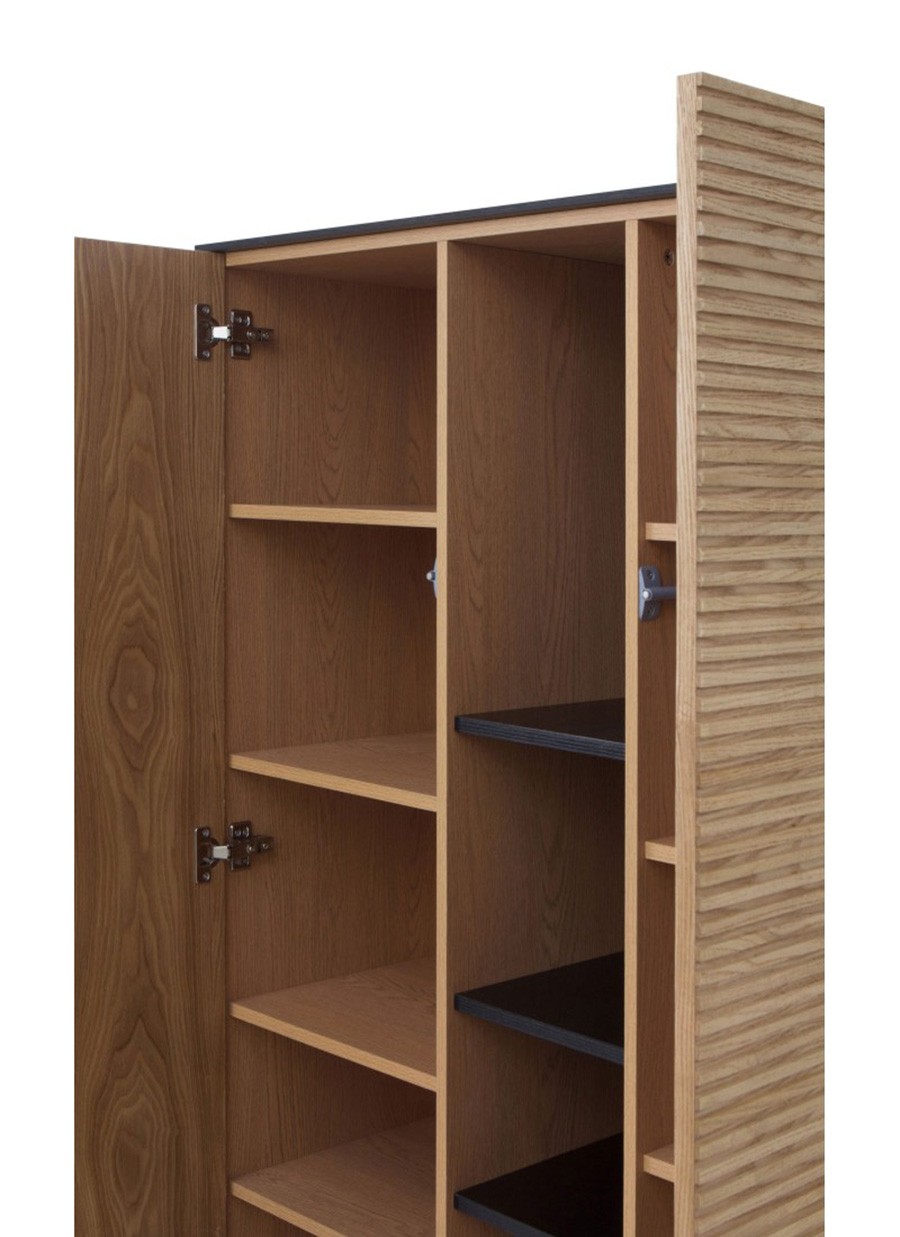 Vitrina Leonidas Fresno 110x40x156 cm