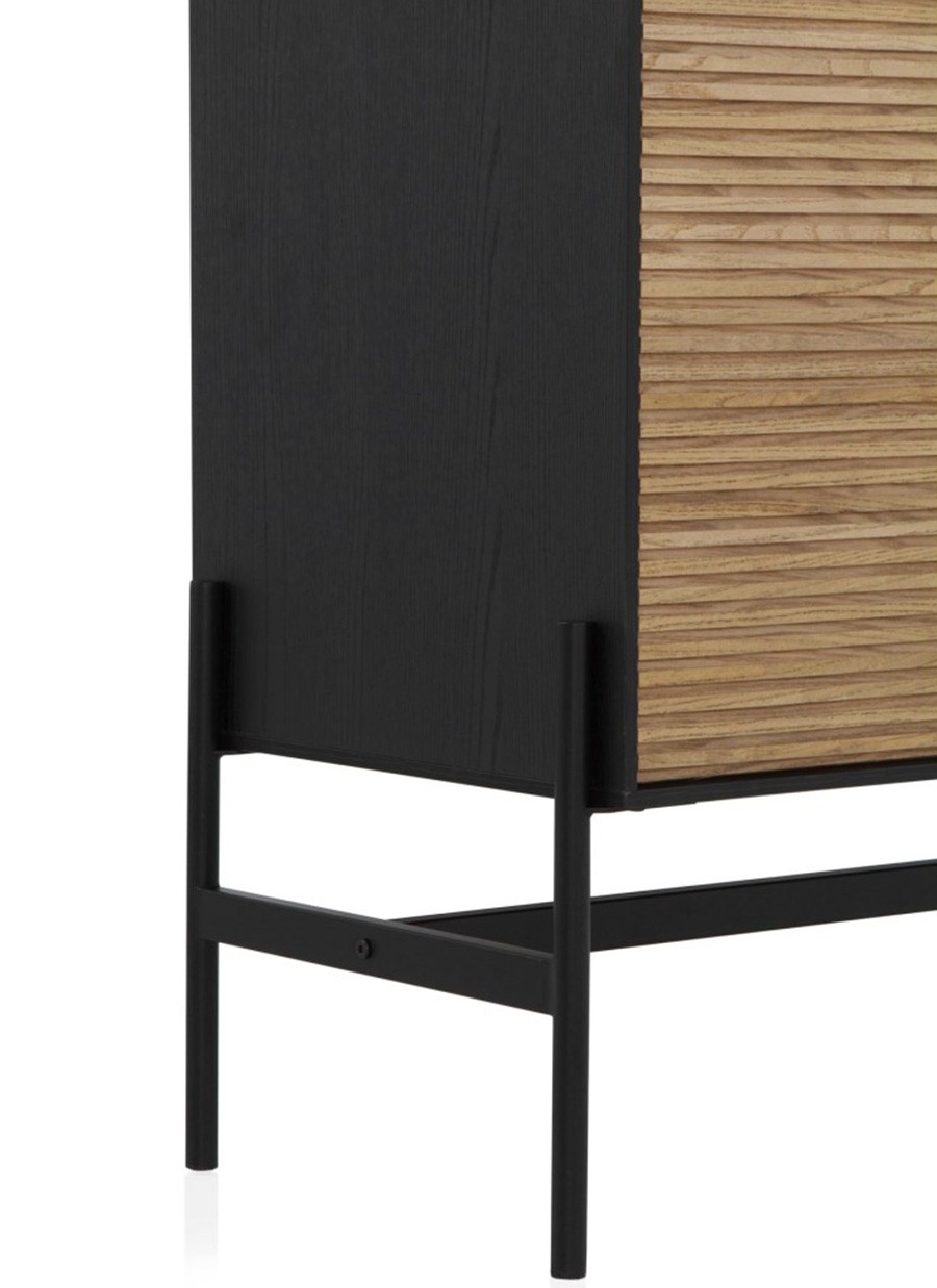 Vitrina Leonidas Fresno 110x40x156 cm