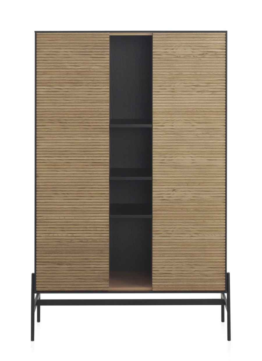 Vitrina Leonidas Fresno 110x40x156 cm