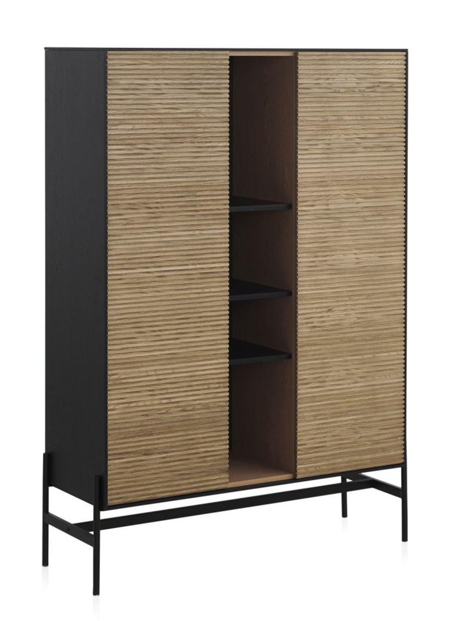 Vitrina Leonidas Fresno 110x40x156 cm