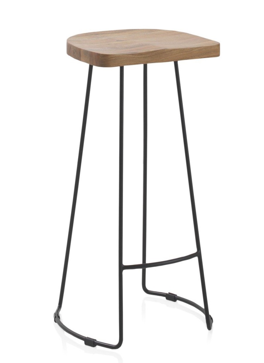 Taburete Crister Madera y Metal...