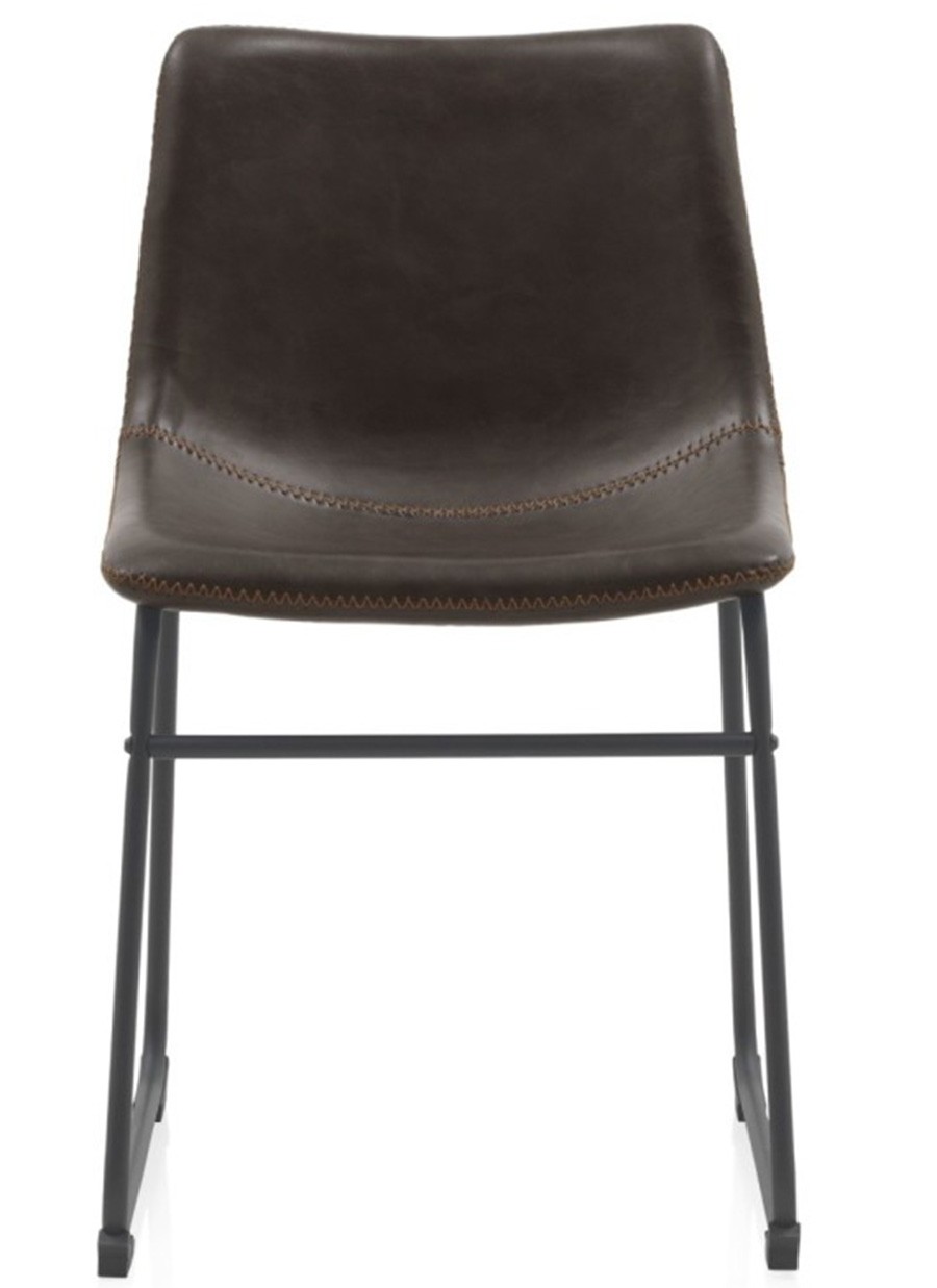 Silla Vilma Tapizada Marrón 47x50x77 cm