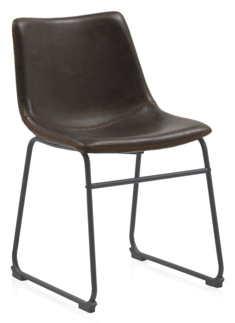 Silla Vilma Tapizada Marrón 47x50x77 cm