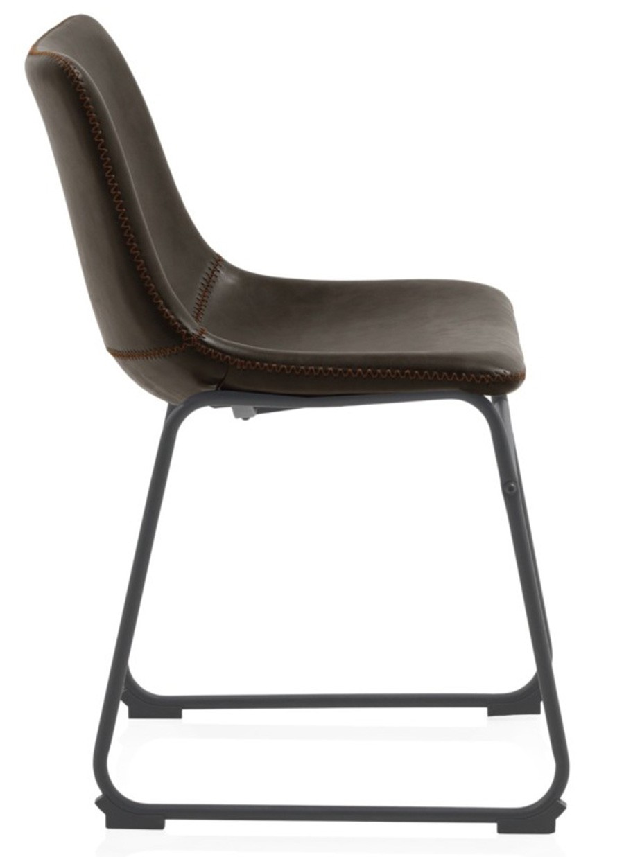 Pack 4 Sillas Vilma Tapizada Marrón...