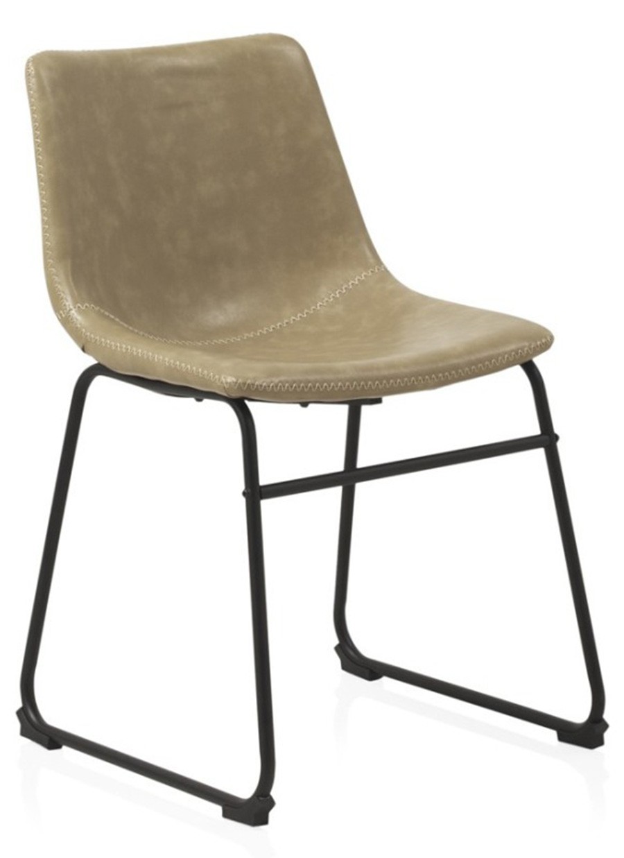 Silla Vilma Tapizada Crema 47x50x77 cm