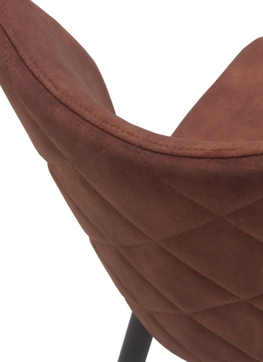 Silla Yerisa Tapizada Marrón 46x60x87 cm