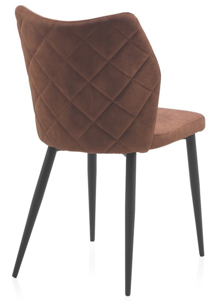 Silla Yerisa Tapizada Marrón 46x60x87 cm