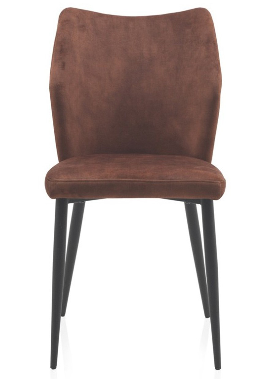 Silla Yerisa Tapizada Marrón 46x60x87 cm