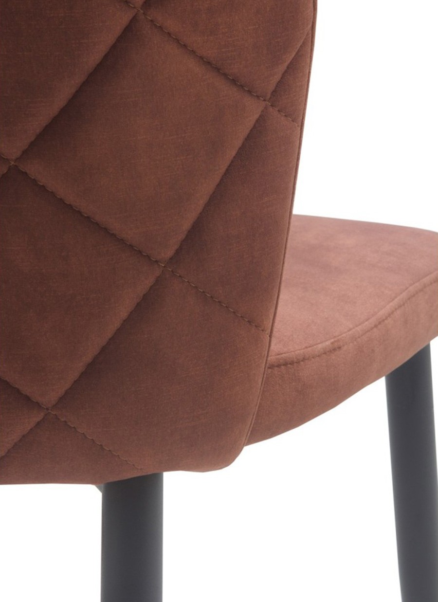 Pack 4 Sillas Yerisa Tapizada Marrón...