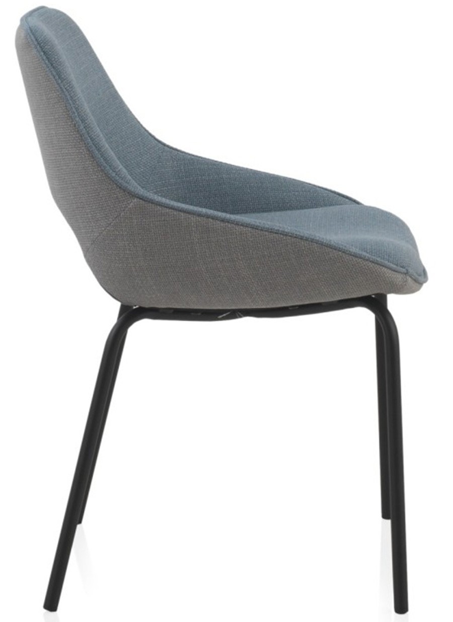 Silla Tapizada Dors Azul/Gris...