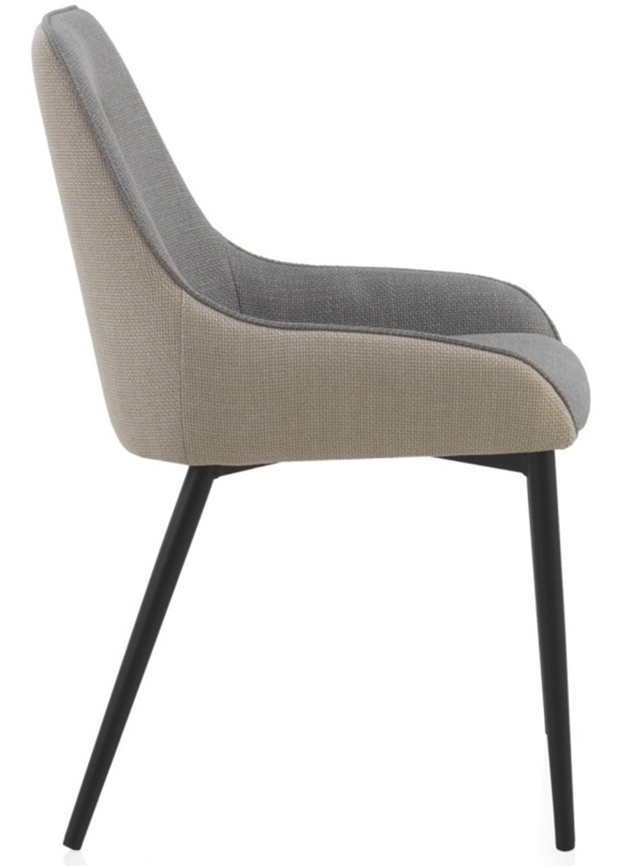 Silla Ingrid Tapizada Beige/Gris...