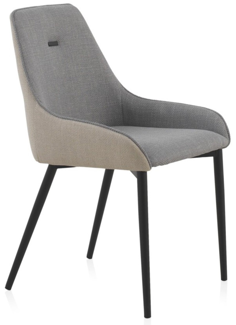 Silla Ingrid Tapizada Beige/Gris...