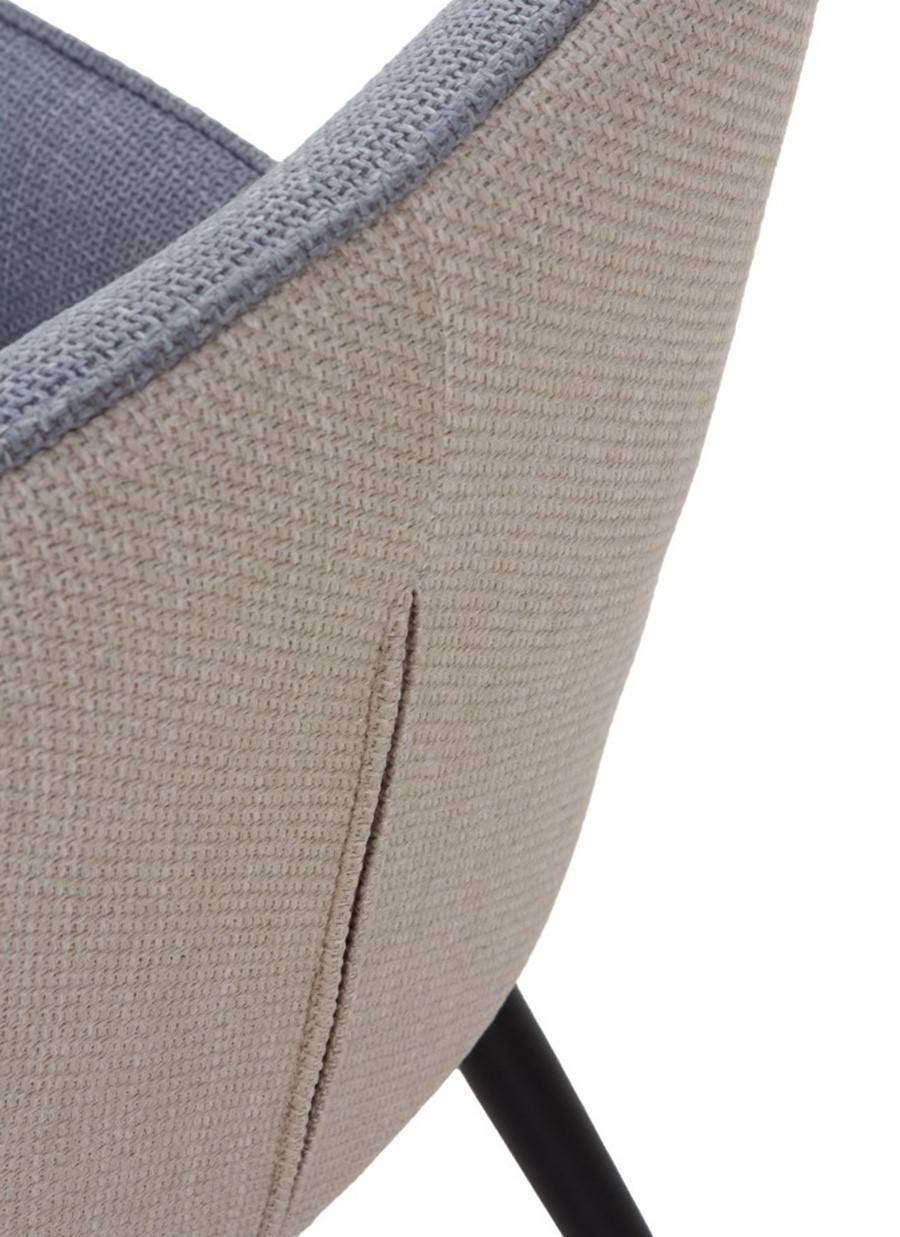 Silla Ingrid Tapizada Beige/Gris...